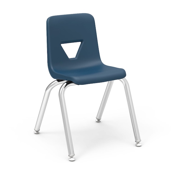 Virco 2000 Series 14" Classroom Chair, Kindergarten - 2nd Grade with Nylon Glides - Navy Seat 2014 - main